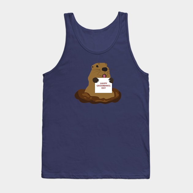 Happy Groundhog Day Tank Top by dddesign